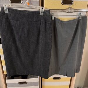 2 grey skirts